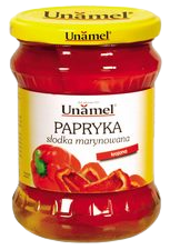 PAPRYKA słodka marynowana krojona, 470 g