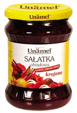 SAŁATKA obiadowa buraczki, papryka, cebula krojone, 460 g